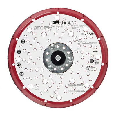 3M Hookit Elite Stützteller, Spiral-Multihole, Rot, Ø 150 mm