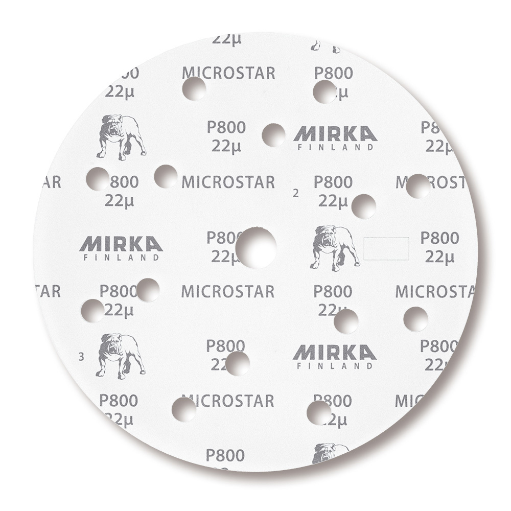 Mirka Schleifscheibe Microstar, P 2500, Ø 150 mm Grip, 15-Loch