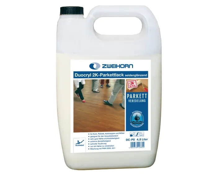 Zweihorn Parkettlack Duocryl DC-P 8, Seidenglänzend, 4,8 l