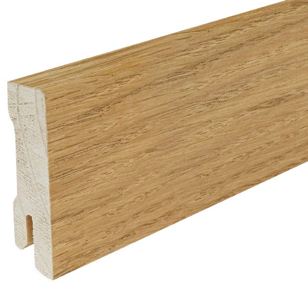 Hocotimber Echtholz-Fußleiste SB 631, Natur Geölt, 16 x 58 x 2400 mm