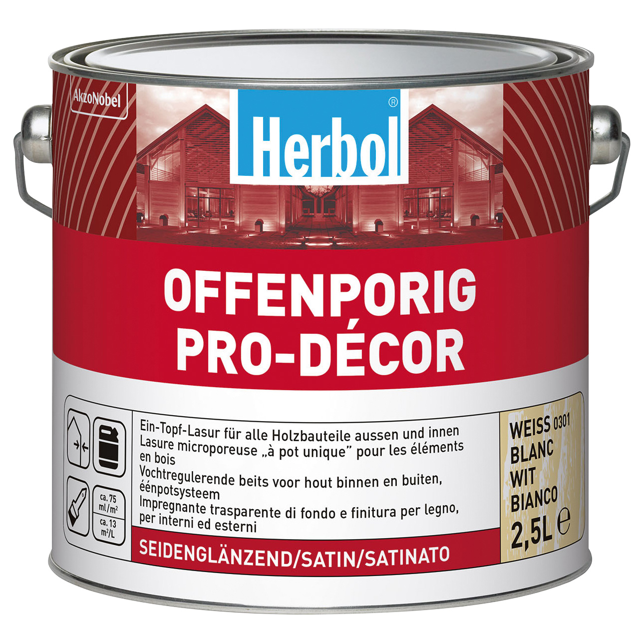 Herbol Holzlasur Offenporig Pro-Décor, 1 l