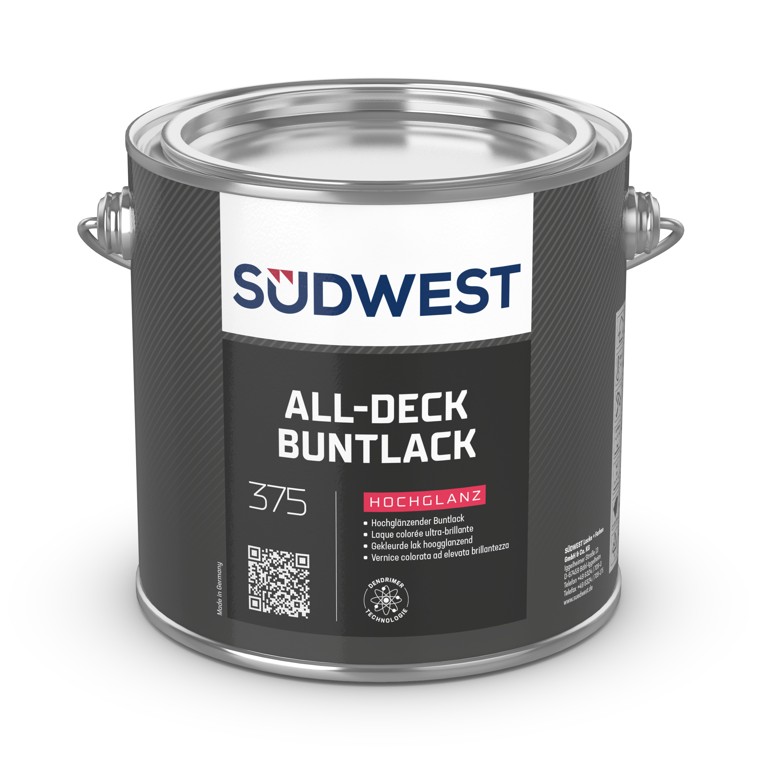 Südwest All-Deck Buntlack Hochglanz, 7035 Lichtgrau, 375 ml