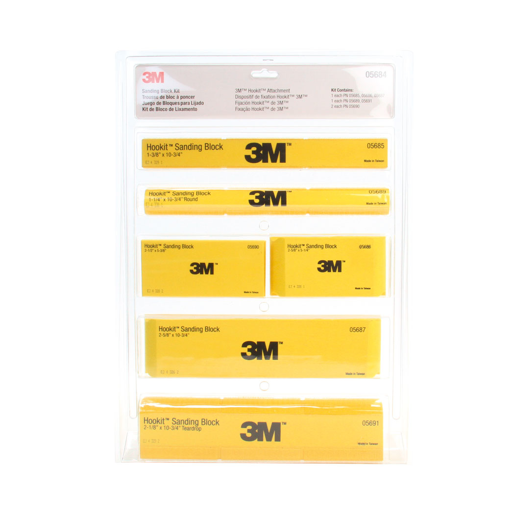 3M Handblock Kit Hookit, 7- Teilig, Gelb, 61 x 46 cm