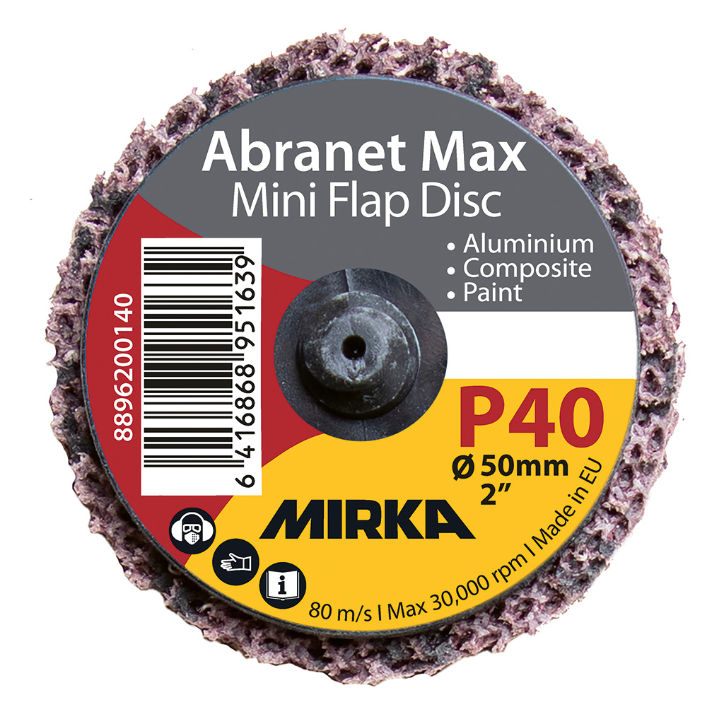Mirka Schleifscheibe Disc Abranet Max Mini Flap Disc, P 80, Ø 50 mm