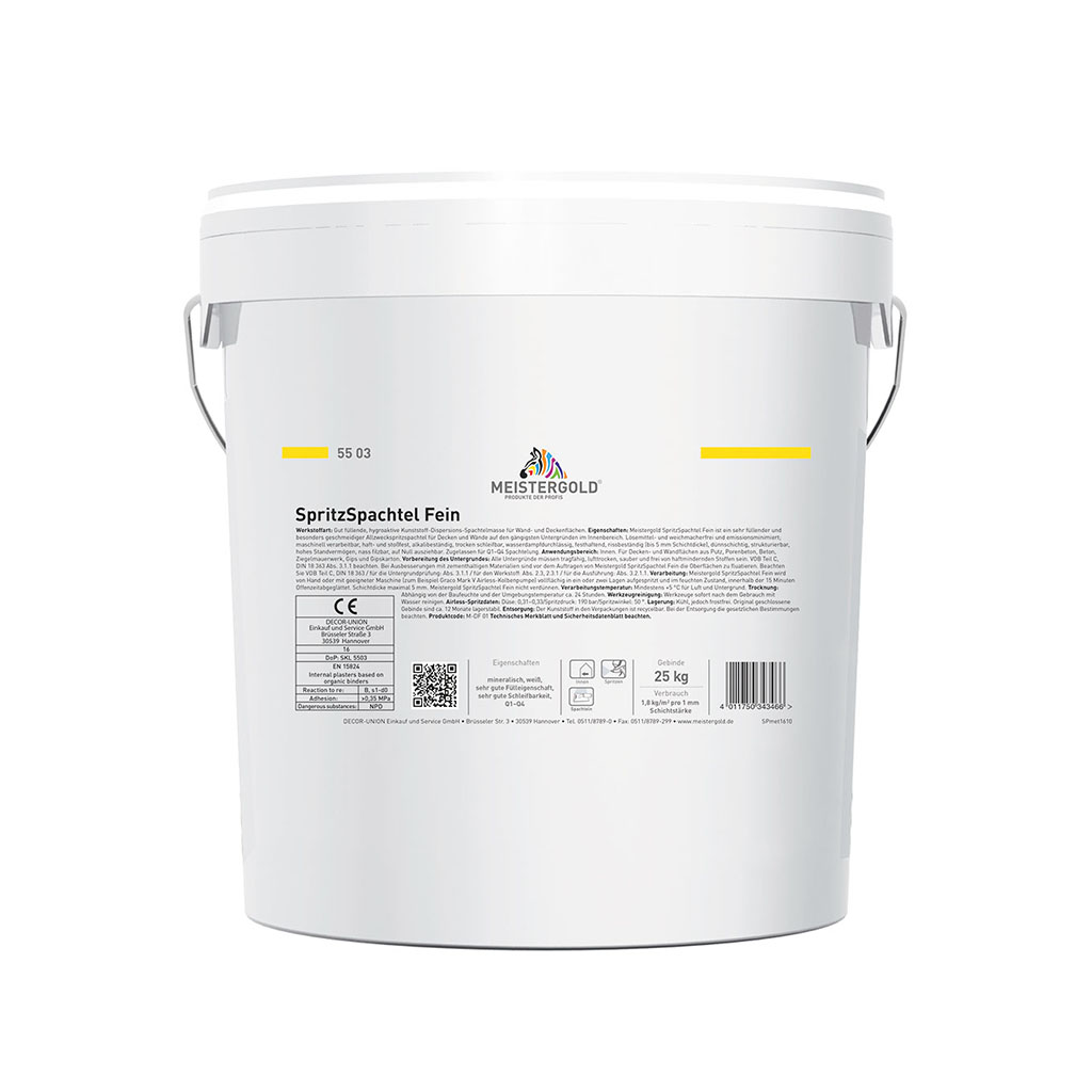 Meistergold Spritzspachtel Fein, Eimer, 25 kg