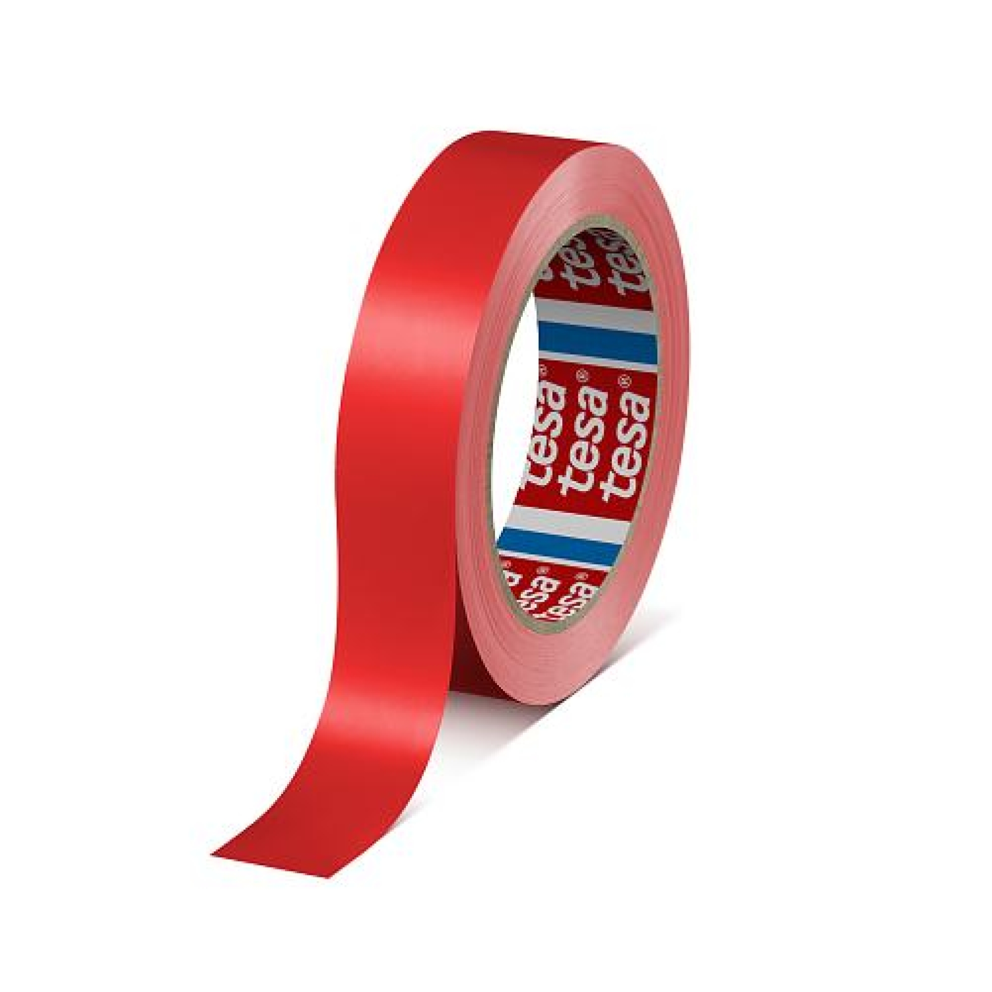 tesa Verpackungsklebefilm 60404 Farbig, Rot, 19 mm x 66 m