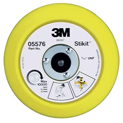 3M Stikit Schleifteller, Ungelocht, Gelb, Ø 150 mm