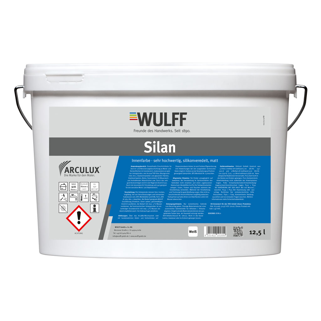 Arculux® Innenfarbe Silan, Weiß, 12,5 l