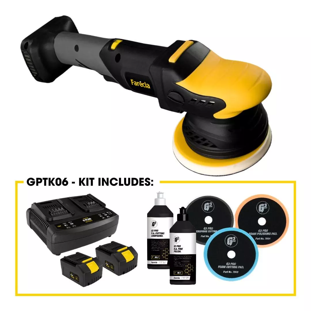 Farecla Akku-Exzenter-Poliermaschine G Plus Starter-Kit