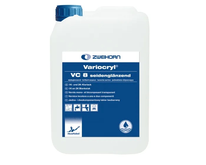 Zweihorn Klarlack Variocryl VC 8, Seidenglanzend, 20 l