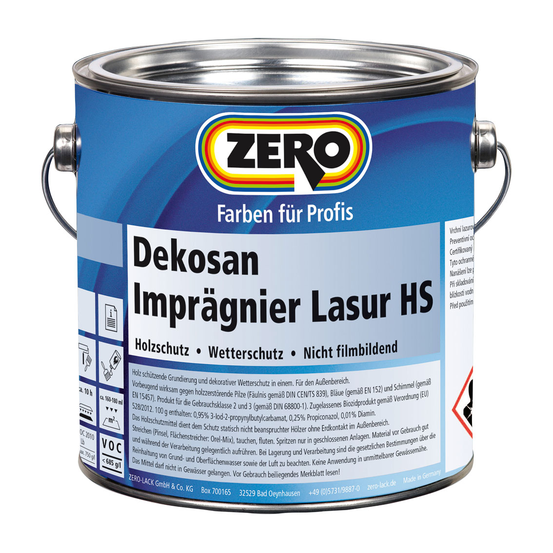 ZERO-LACK Dekosan Imprägnier Lasur HS Mix, 2,5 l