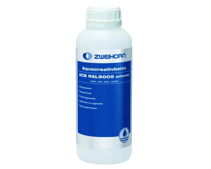 Zweihorn Aquacreativbeize ACB, RAL 9005 Schwarz, 1 l