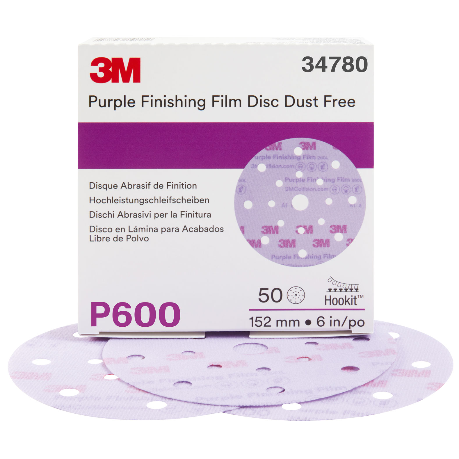 3M Schleifscheibe Hookit 260L, Lila, P 2000, Ø 150 mm, 17-Loch