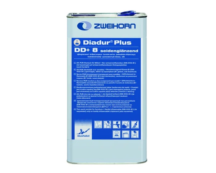 Zweihorn Klarlack Diadur Plus DD+ 8, Seidenglanzend, 5 l