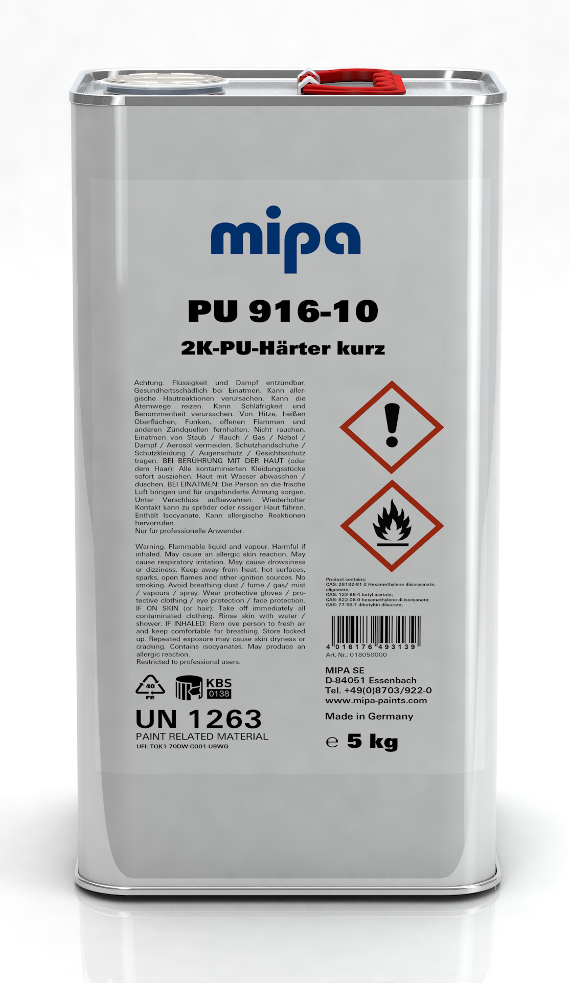 Mipa 2K Härter Kurz PU 916-10, 5 l