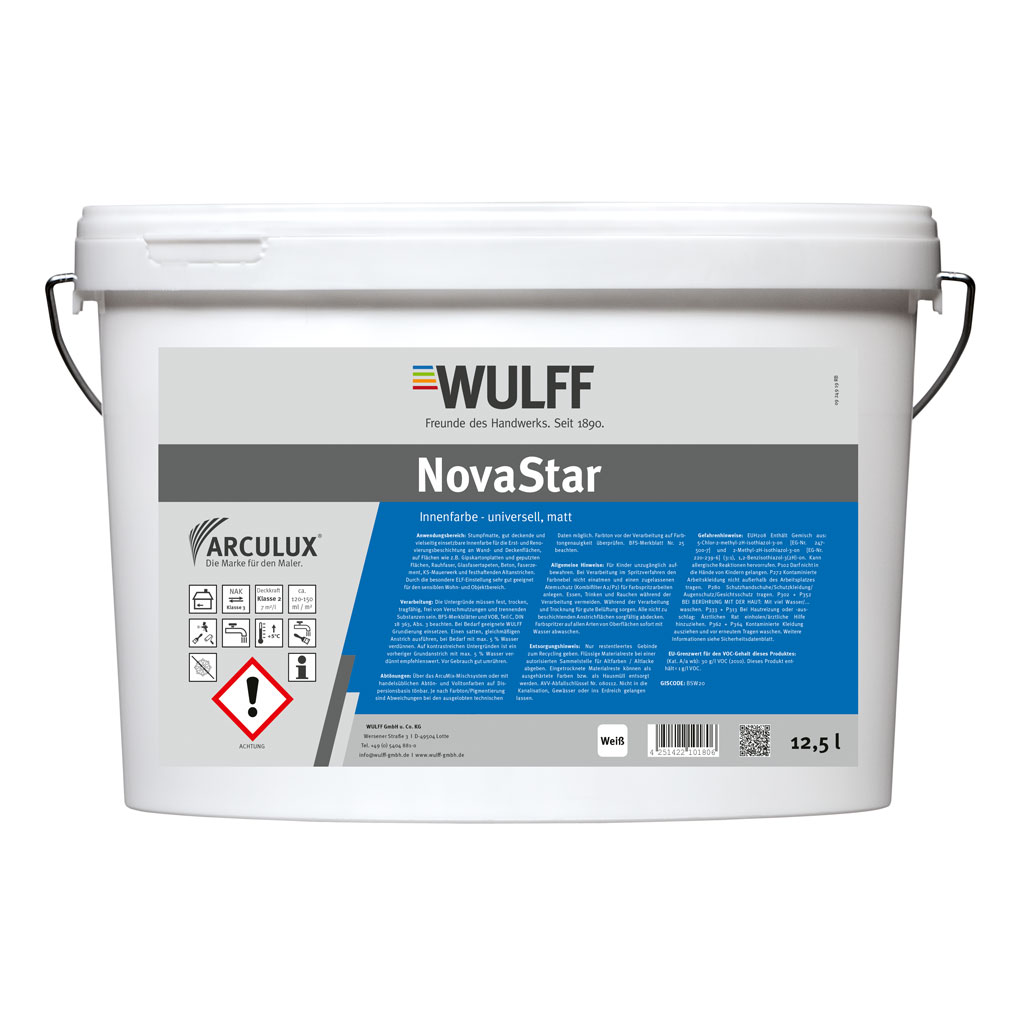 Arculux® Innenfarbe NovaStar, Weiß, 12,5 l