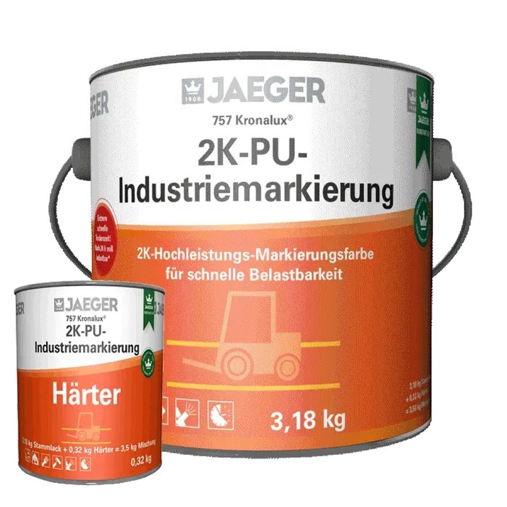 JAEGER Kronalux 2K-PU-Industriemarkierung 757, RAL 1023- Gelb, 1,1 kg