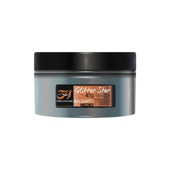 Firma D'autore Glitter, Argento Fine, 40 g